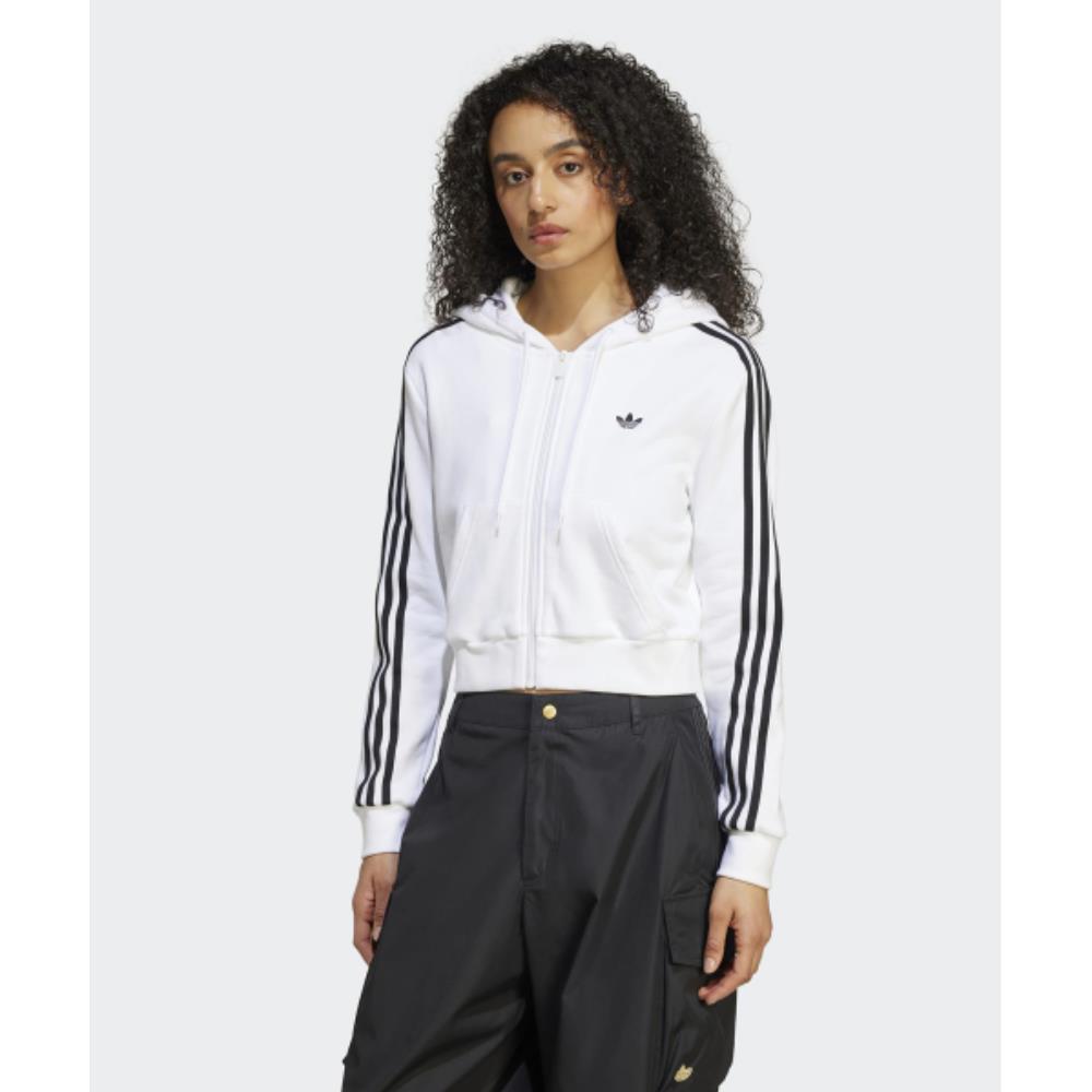 アウターその他 ADIDAS ADILENIUM 3 Washed Short Full Zip Hoodie White JX9222