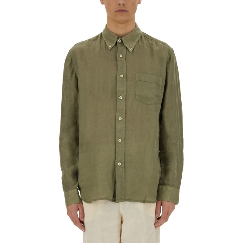 Tシャツ・カットソー 120%LINO SS25 BUTTON DOWN SHIRT (32ALIM1072 0000115000035)