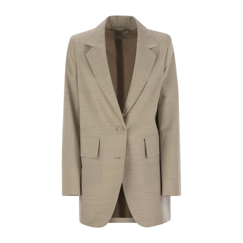 ジャケット Max Mara ACACIA1234 - Single-breasted wool canvas blazer