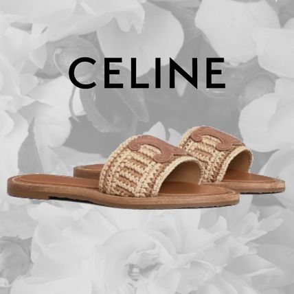 【関税込み】ラフィア＆カーフスキン クレア トリオンフサンダル トリオンフ サンダル ラフィア CELINE(セリーヌ) サンダル