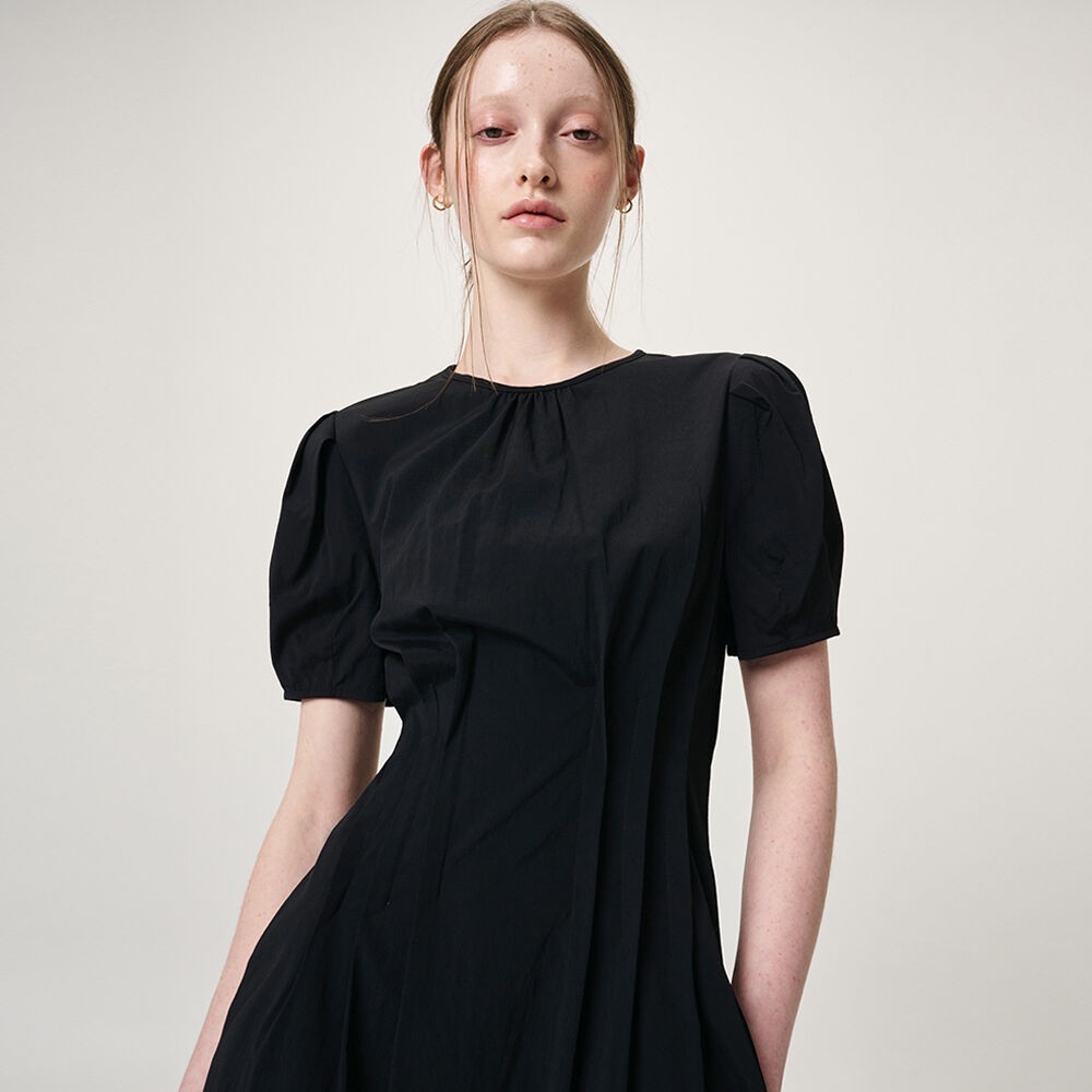 ワンピース ETMON Waist Pintuck Dress, Black