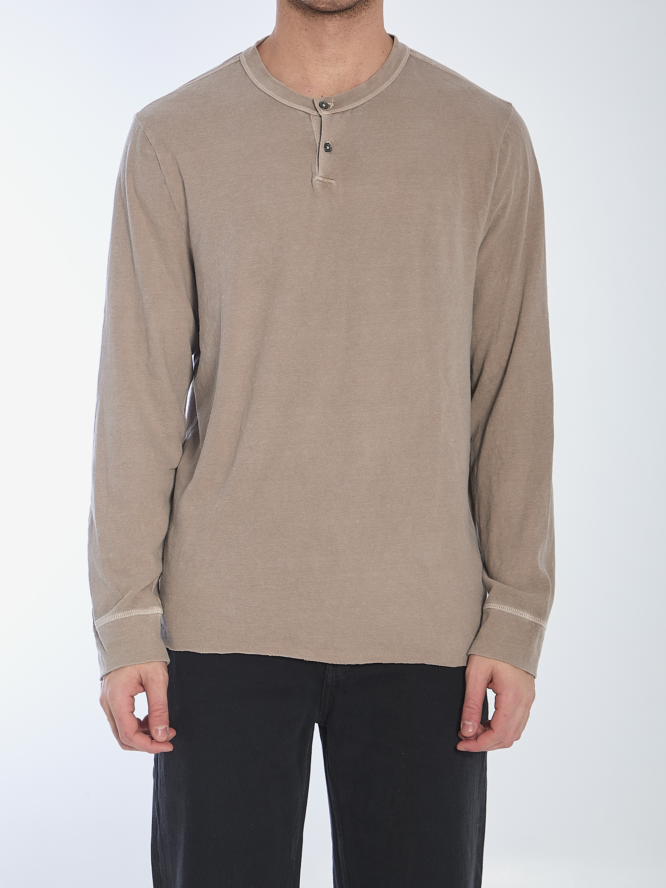Tシャツ・カットソー JAMES PERSE Slub Henley jersey