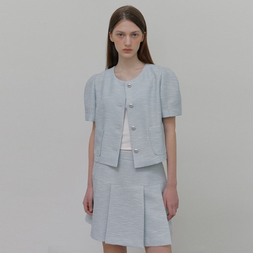 ジャケット ETMON Puff Tweed Jacket, Light Blue