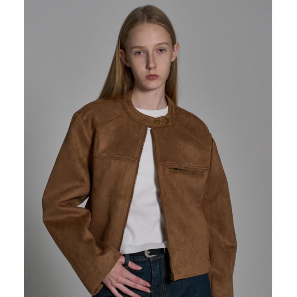★Ellioti★ Suede Zipup JacketBeige EJK00124FWBEF