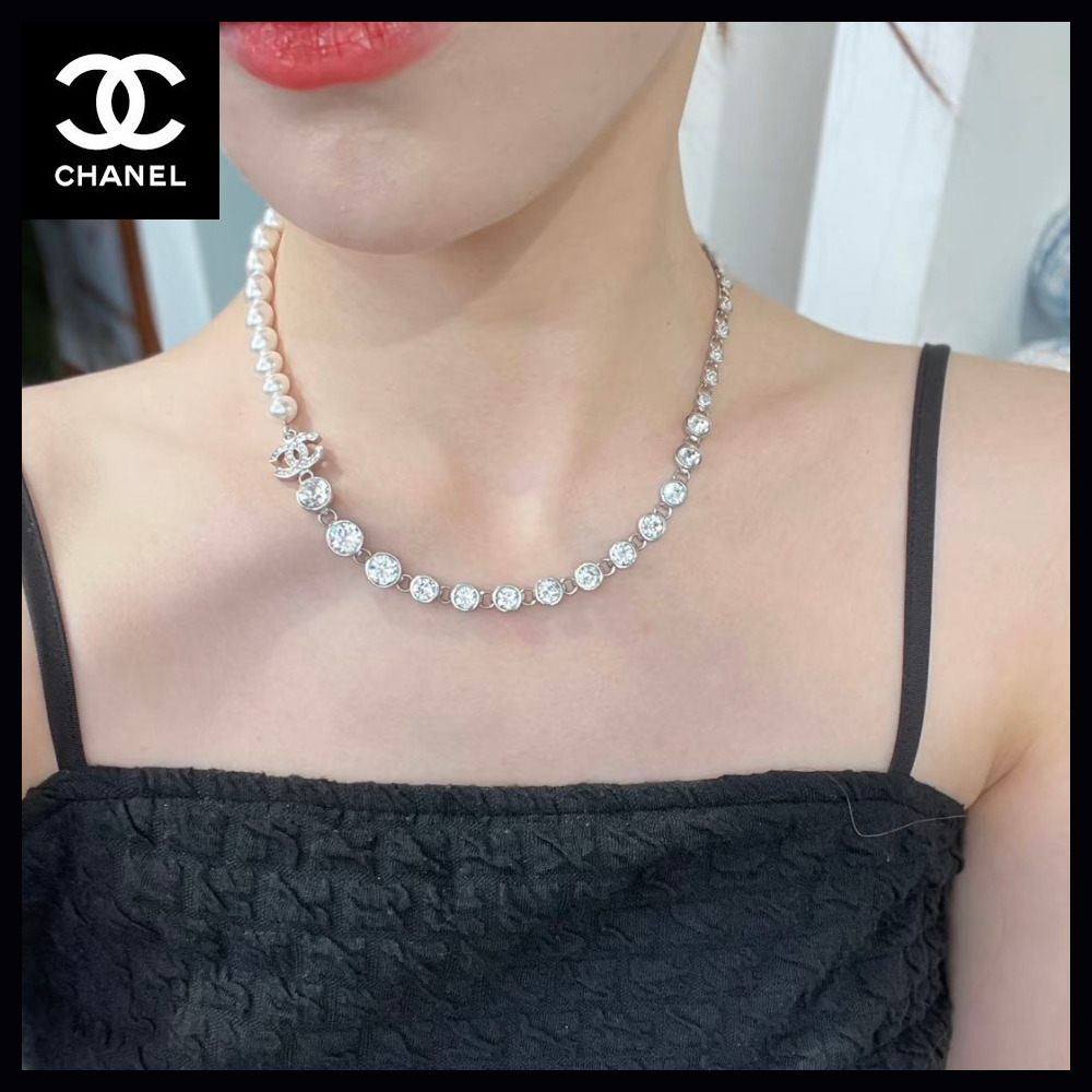 【ゴージャスな首元♪】CHANEL CCロゴ パール ネックレス