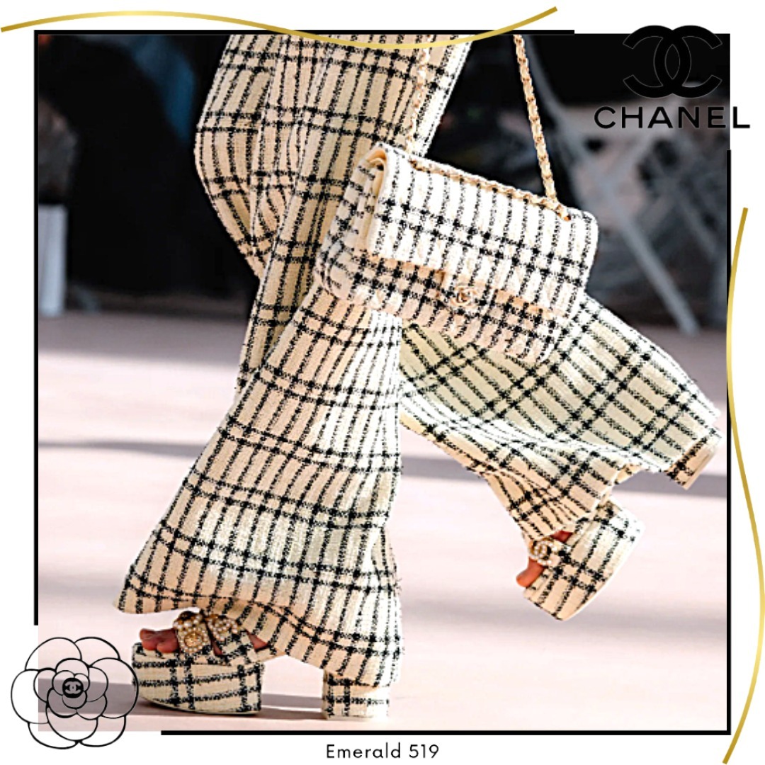 【最新作♡2025SS】CHANEL シューズ イエロー チェック