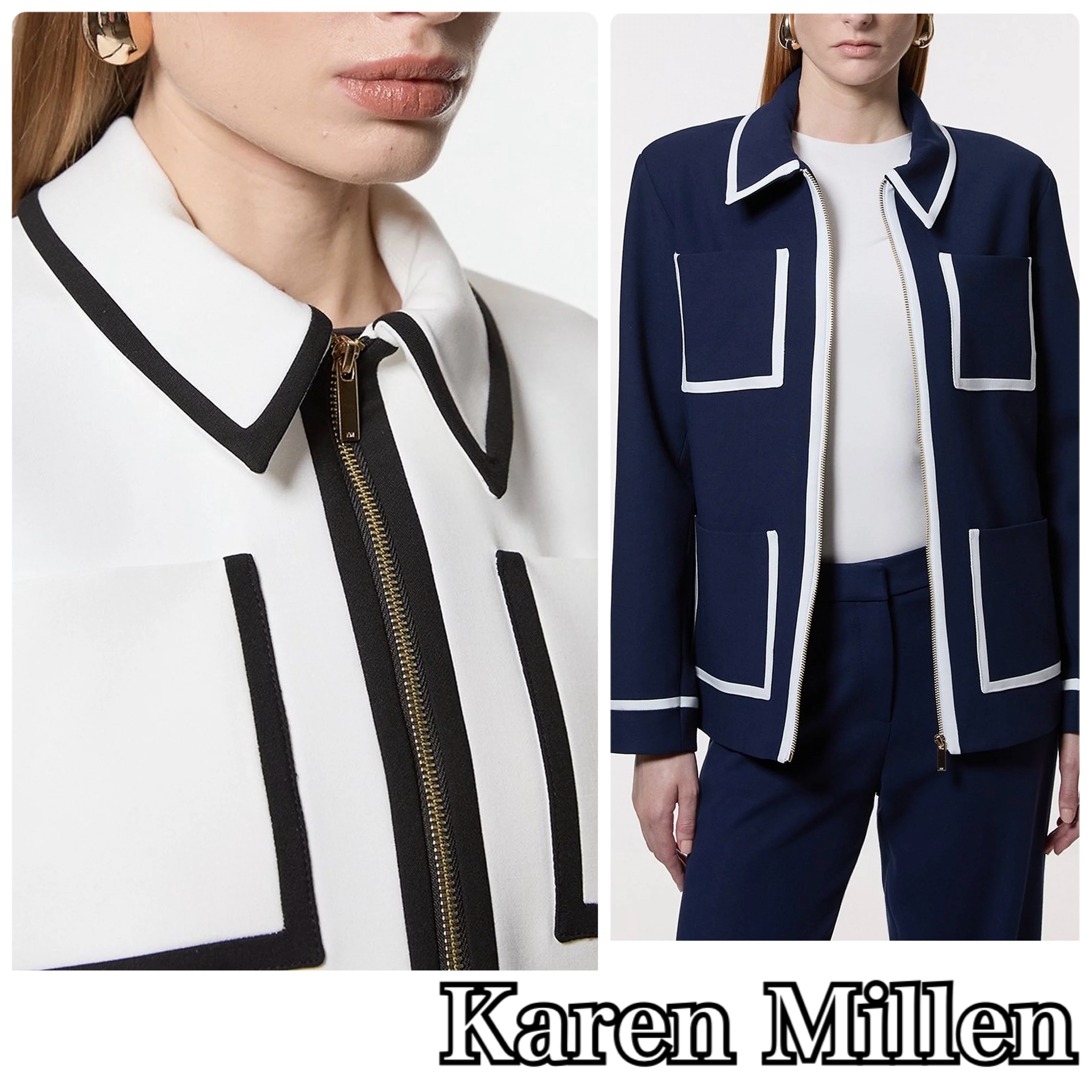 【Karen Millen】ストレッチ ポケット テーラード ジャケット