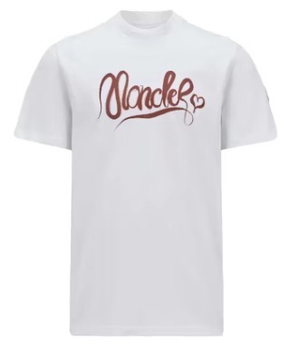 送関込★Moncler Calligraphy Logo Cotton T-shirt 白
