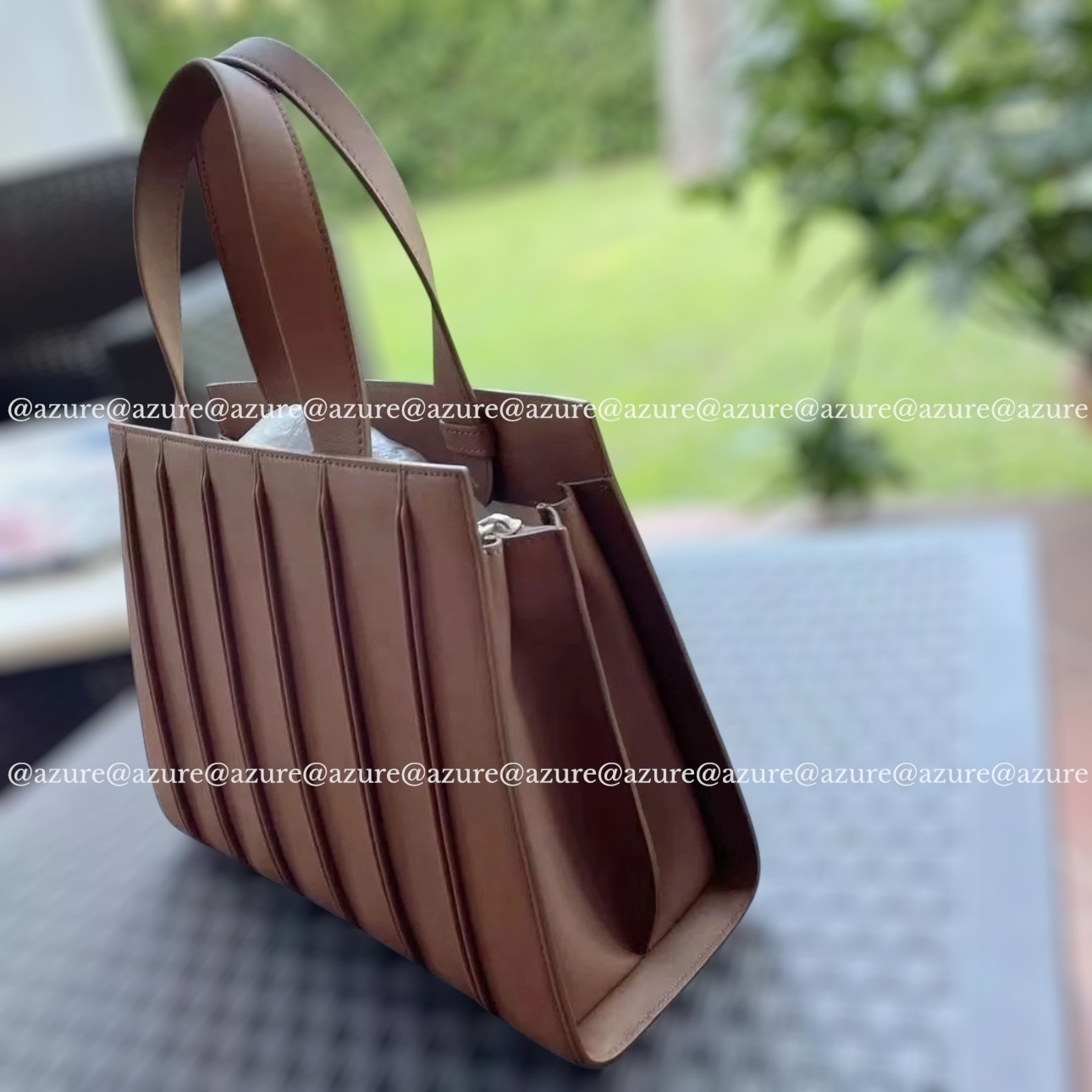 直営♪Max Mara ACCESSORIES ラージ レザーWHIT8