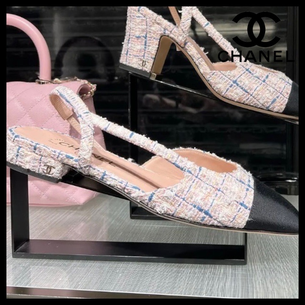 【ツイードで大人エレガント♪】CHANEL スリングバック
