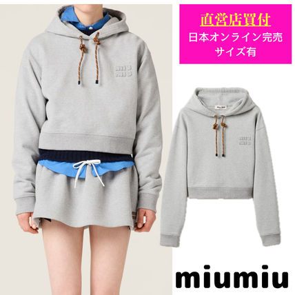 クロップド グレー（灰色）系 MiuMiu(ミュウミュウ) スウェット