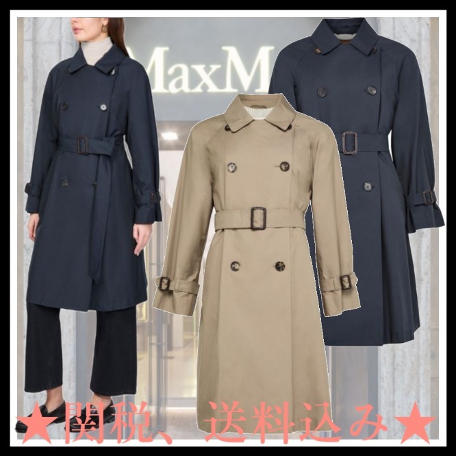 ★Max Mara★[Cトレンチ] コットン ブレンド トレンチコート