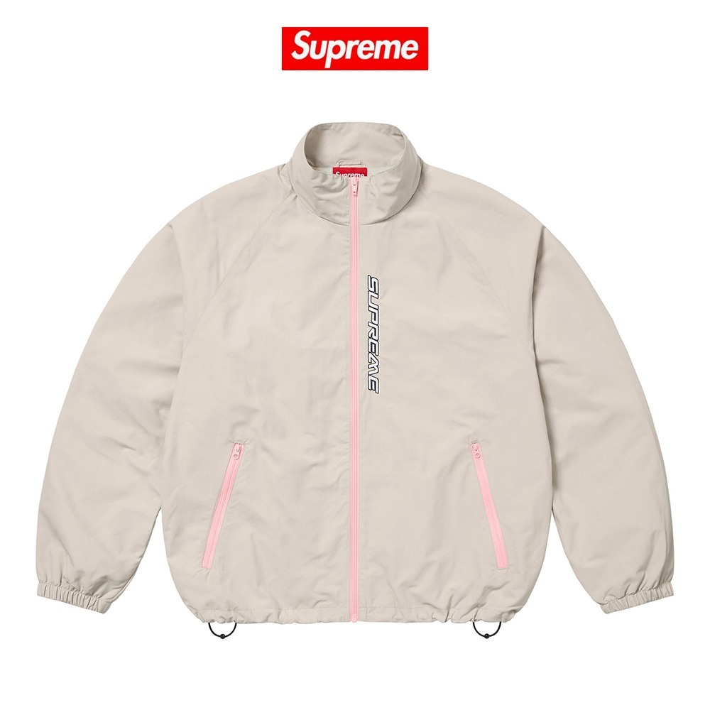 【SUPREME】 Contrast Zip Track Jacket Tan - 25SS