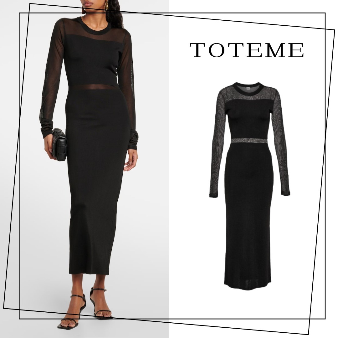 *関税・送料込み*【TOTEME】シースルー ニット マキシドレス