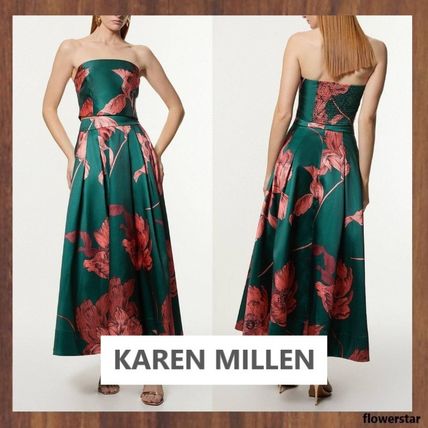 【Karen Millen】 花柄ツイル織りプロムスカート *送料無料* 花柄 Karen Millen(カレンミレン) スカート(レディース) - 海外