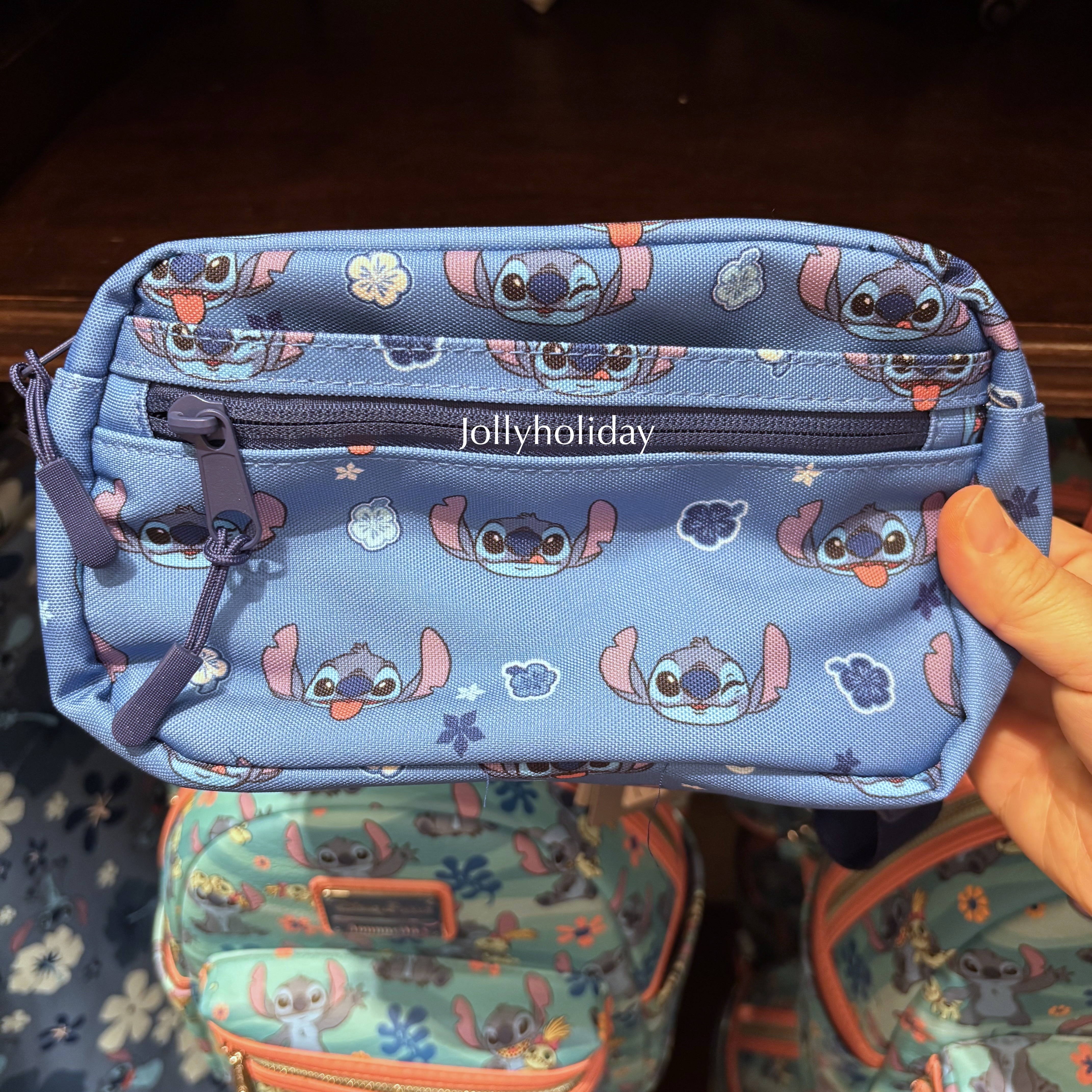 ☆US Disney Parks☆スティッチ 総柄ウエストポーチ