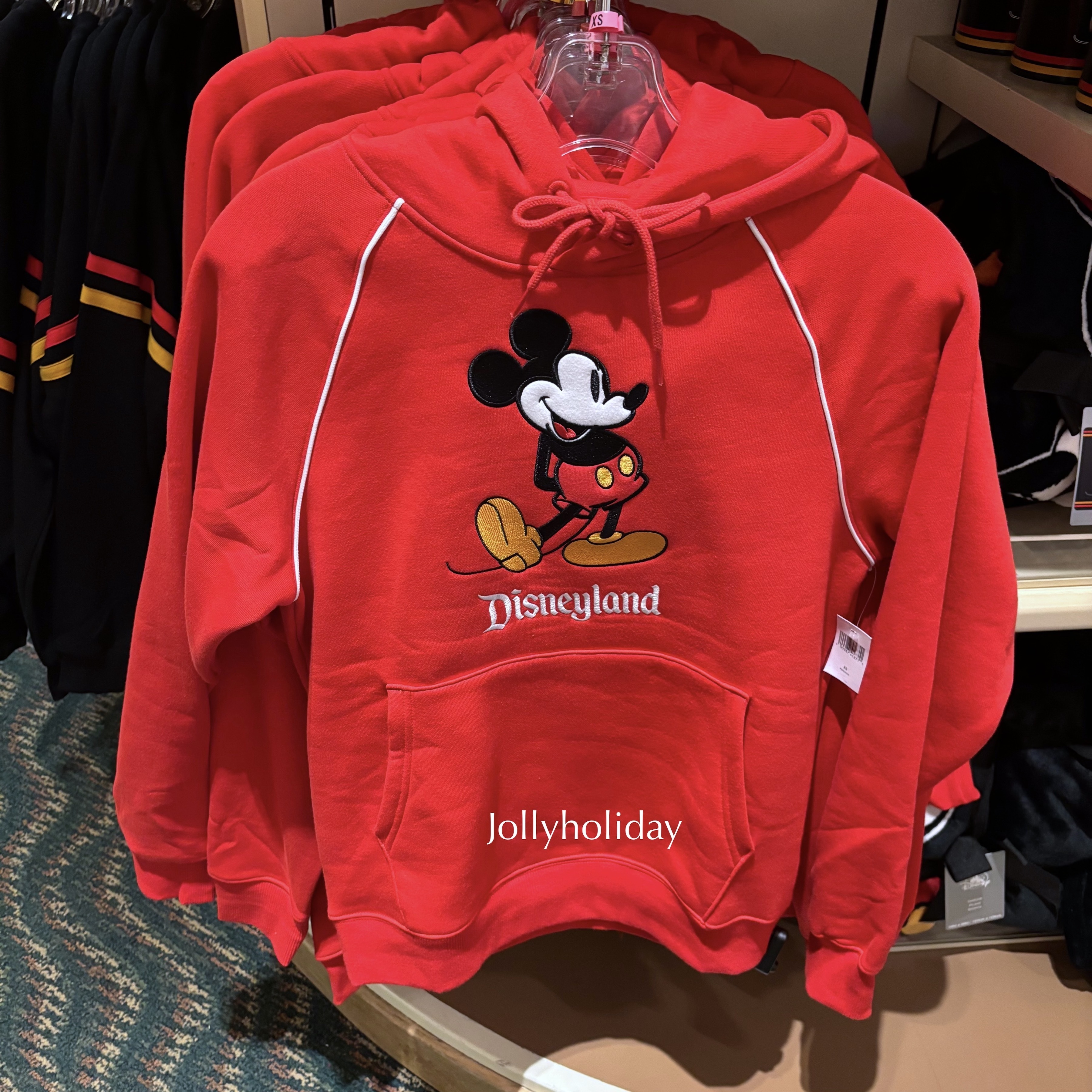 ☆Disneyland限定☆男女兼用 ミッキーロゴパーカー レッド