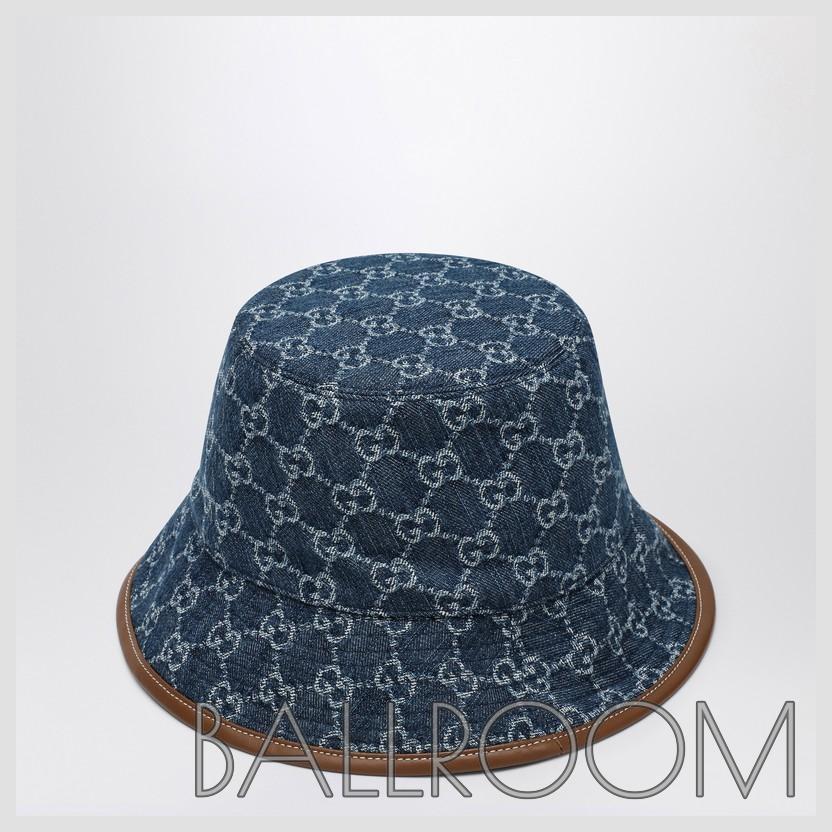 ハット GUCCI BUCKET HAT IN DENIM GG