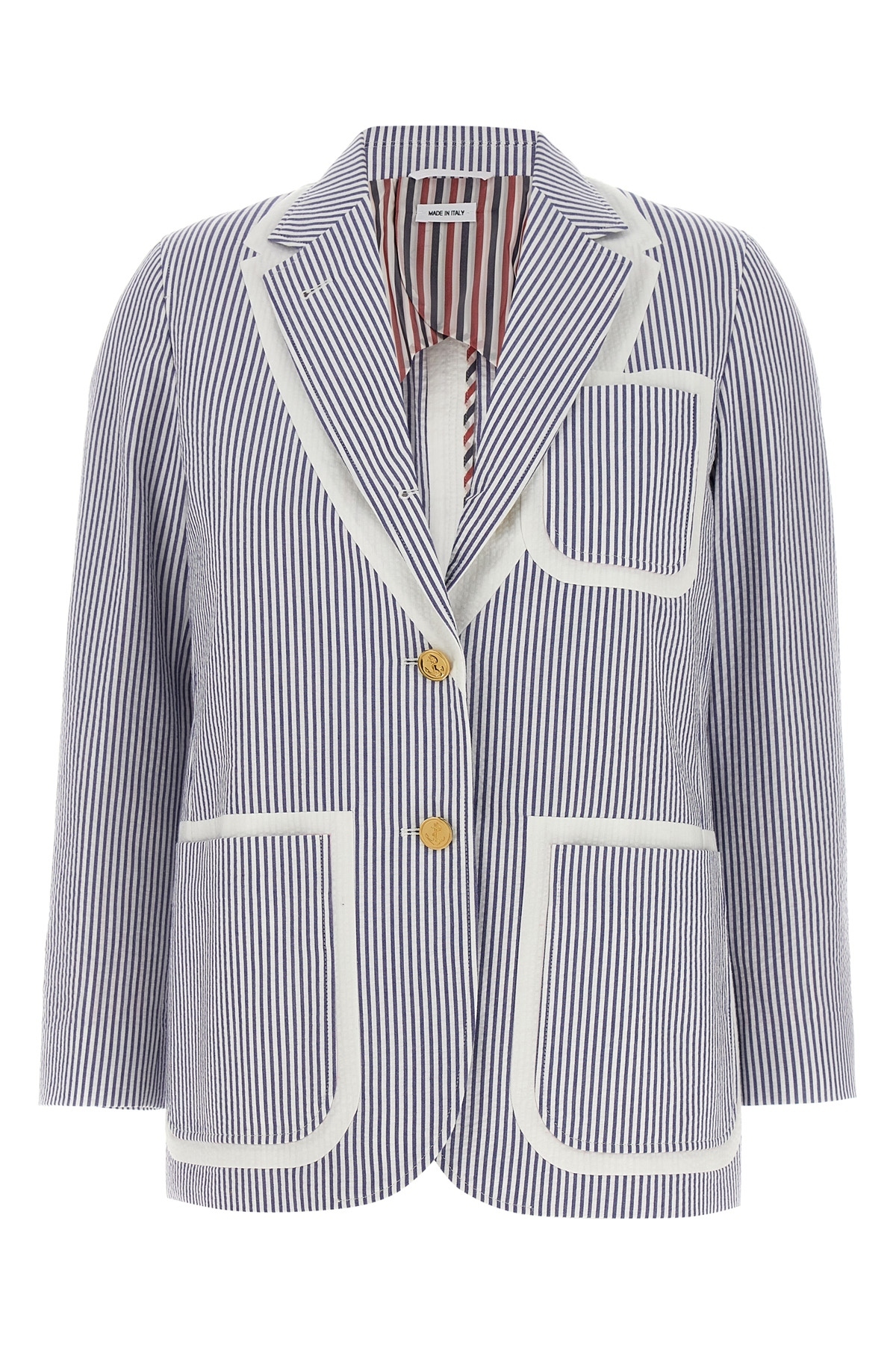 【関税込み】thom browne SINGLE-BREASTED SEERSUCKER BLAZER