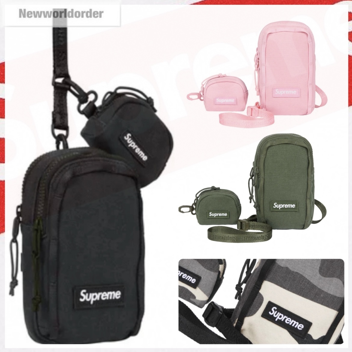 【ボックスロゴ】Supreme シュプリーム ポーチ付きカメラバッグ
