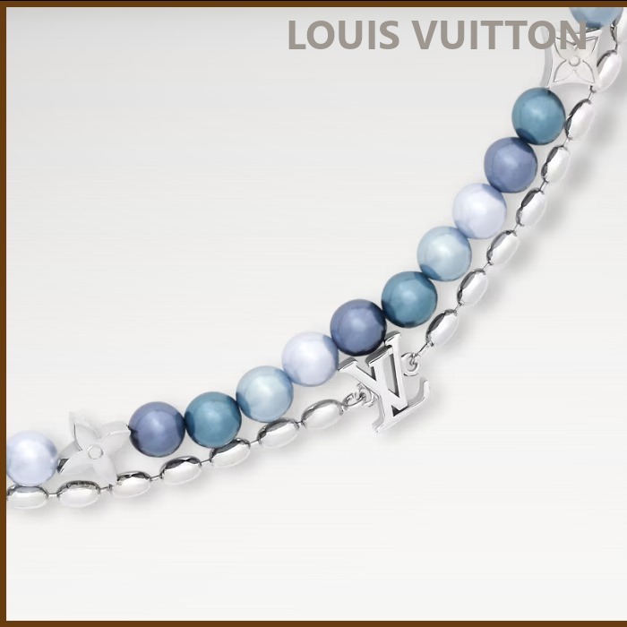 【爽やか色お洒落パール】LV パールフュージョンネックレス