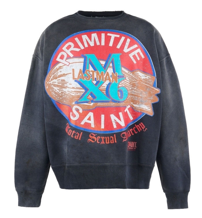 SAINT Mxxxxxx LM CRW-N SWEAT PRIMITIVE コラボ Tシャツ BLK