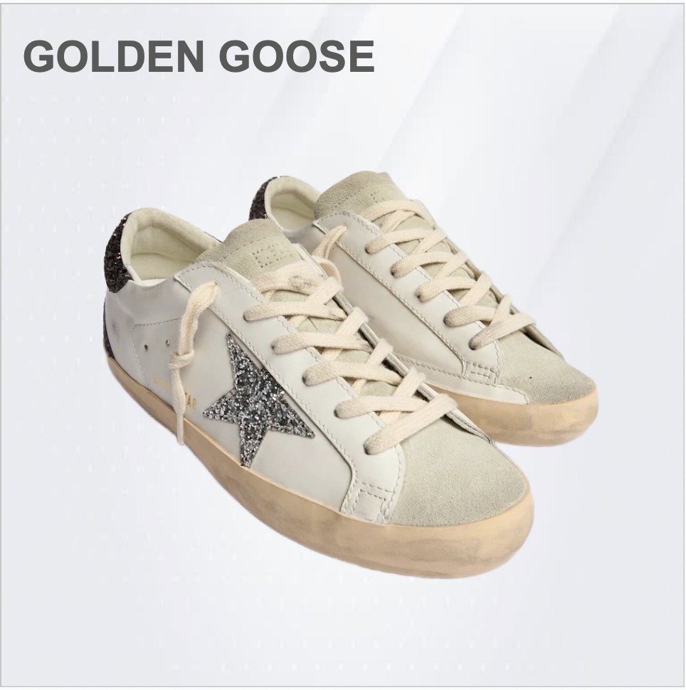 【Golden Goose】Super Star レザー＆スエードスニーカー 20mm
