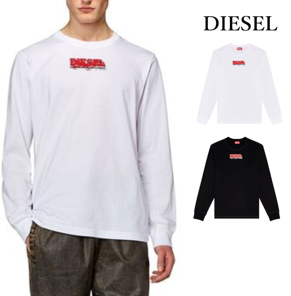 関税込◆DIESEL ロゴTシャツ 長袖 ロンT T-JUST-LS-K2