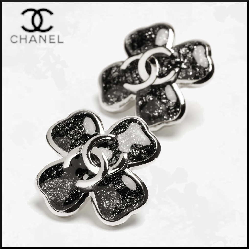 24/25AW♪シルバー＆ブラック【CHANEL】シャネルピアス