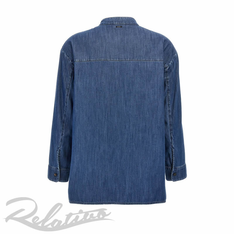 ゼミラ] デニム ブラウス, navy | 