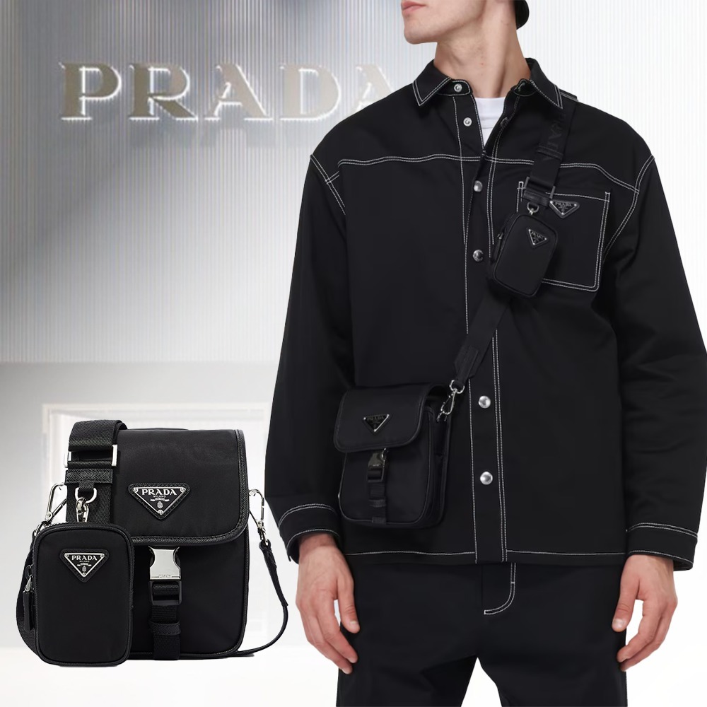 【機能性抜群！】PRADA リナイロンショルダーバッグ ブラック