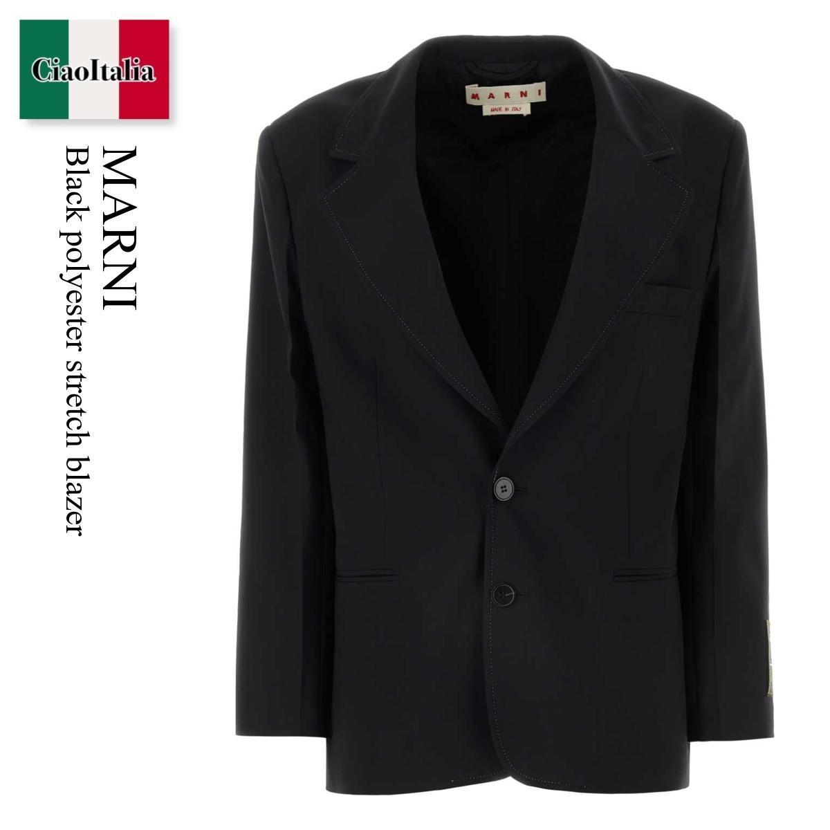 ジャケット Marni Black Polyester Stretch Blazer