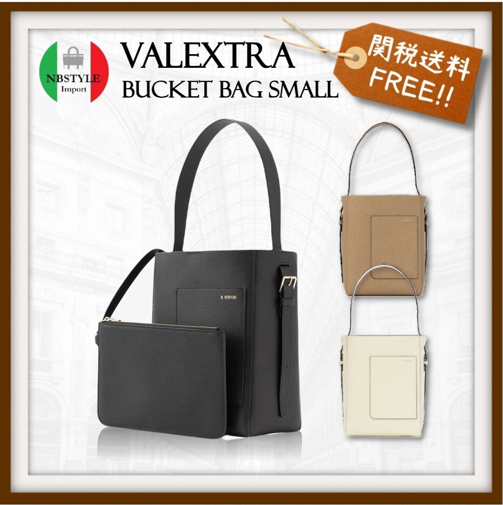 国内発 valextra バケットバッグ スモール ポーチ付 トート 人気