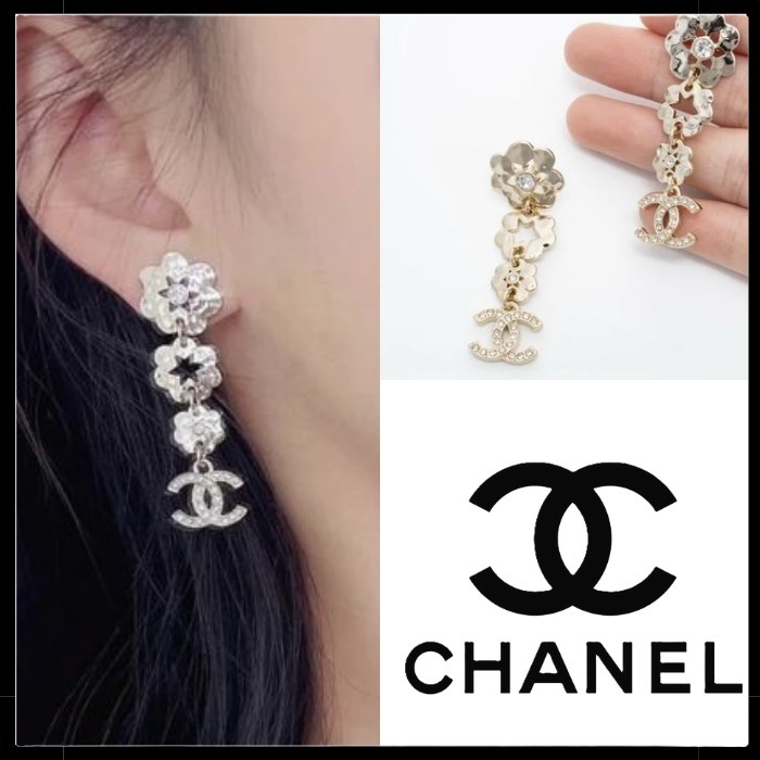 【2024/25 クルーズ新作】CHANEL CCロゴ ピアス