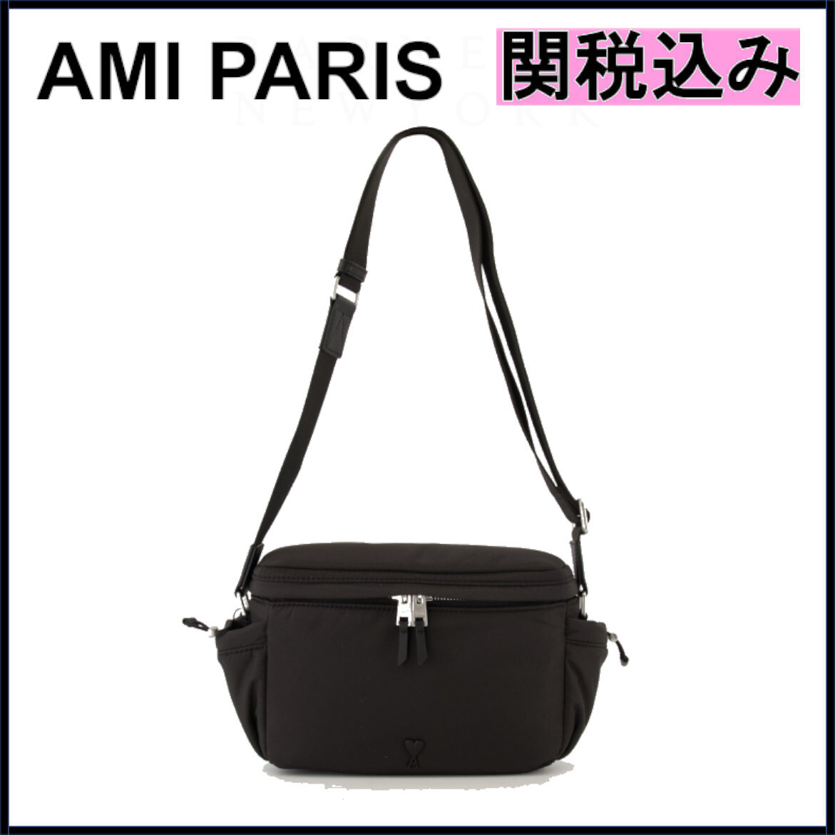 国内発送★Ami PARIS★ロゴ メッセンジャーバッグ