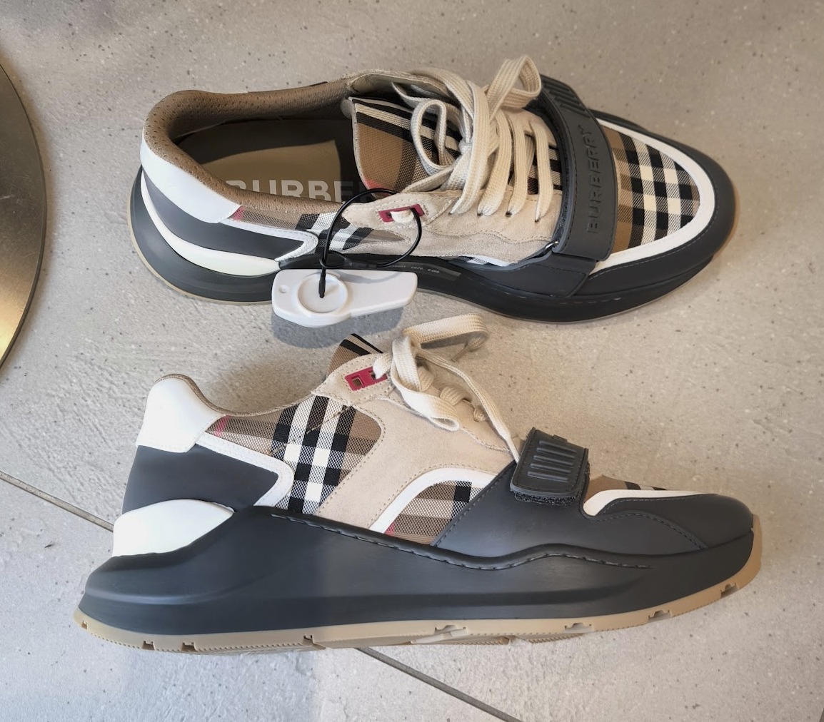 【BURBERRY】 RAMSEY SNEAKERS チェック柄スニーカー