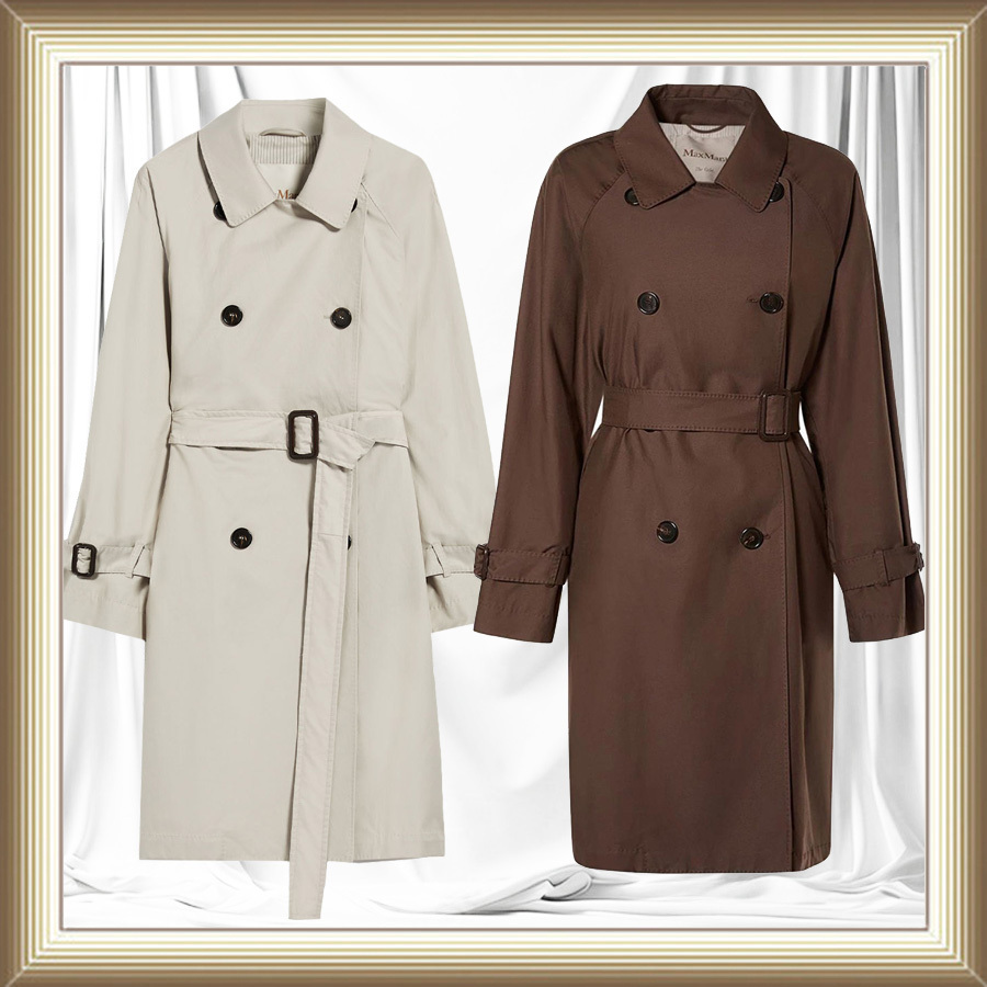 Max Mara Leisure OUTLET「TITRENCH」コットン混トレンチコート