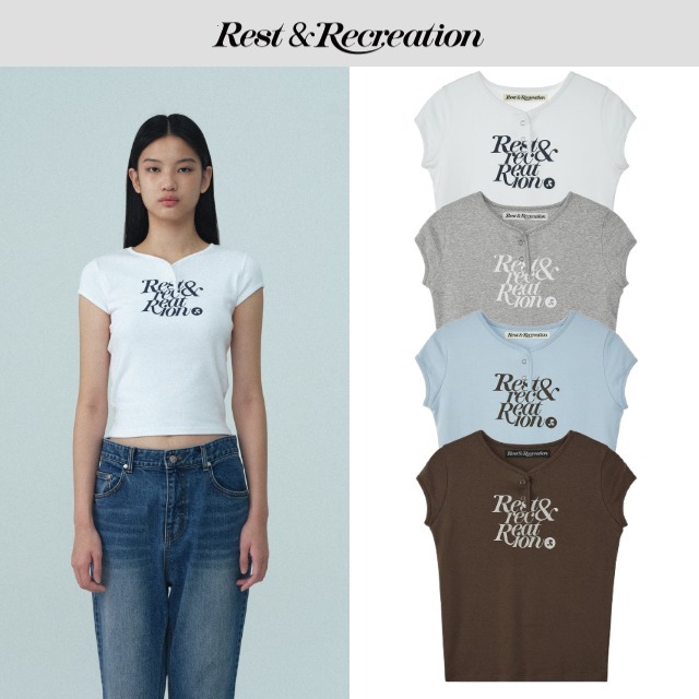 【Rest & Recreation】 CAP SLEEVE T-SHIRT 4色