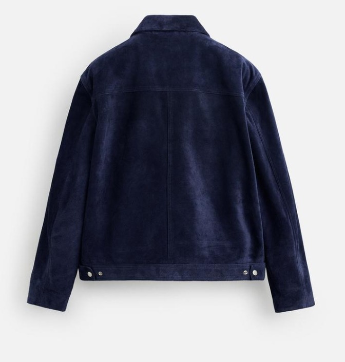 スペイン発送 ZARA スエードレザージャケット 上品カジュアル スペイン発送 ZARA 100%スエードレザーブレザー 上品カジュアル