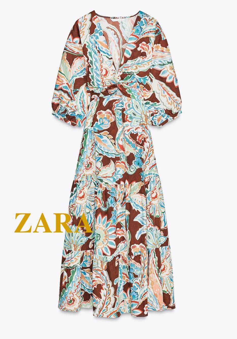 ☆ドイツ発*ZARA*新作*パフスリーブポプリンワンピ☆