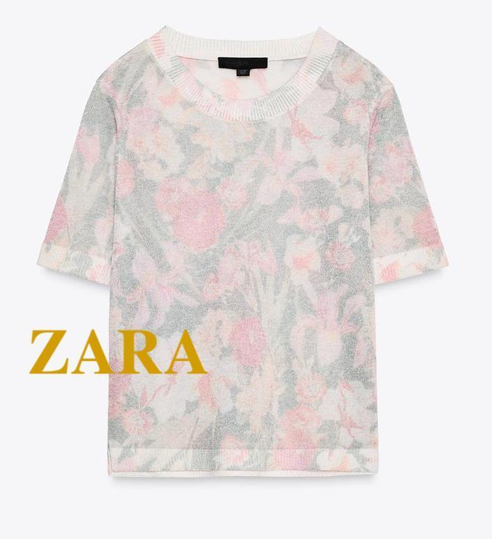 ☆ドイツ発*ZARA*新作*フローラルプリントニットトップ☆