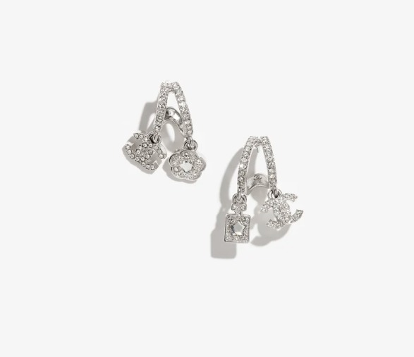 《25P★》CHANEL フープ ピアス 2連 上品 エレガント