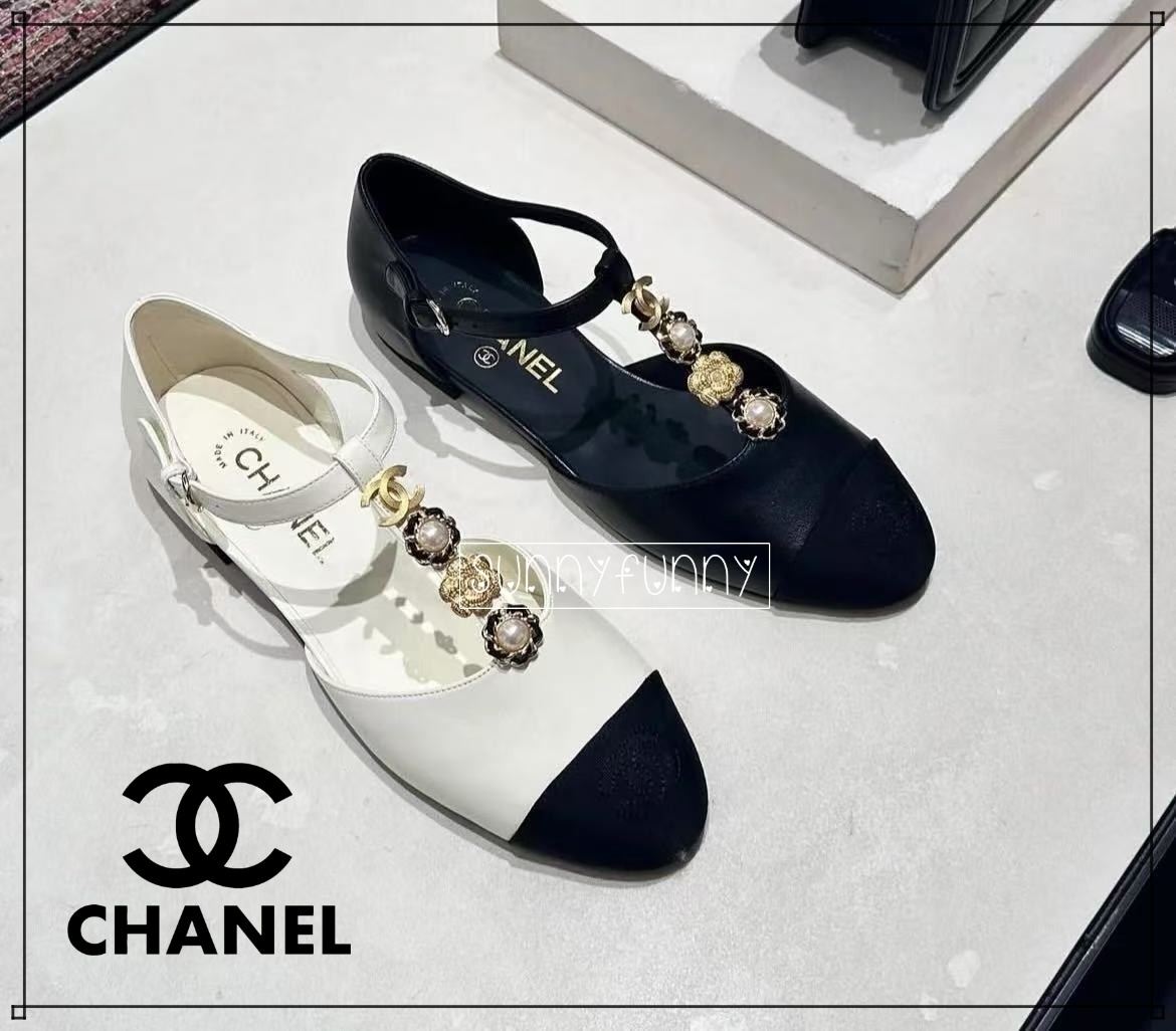 《25P★》CHANEL メリージェーン ビジュー パール