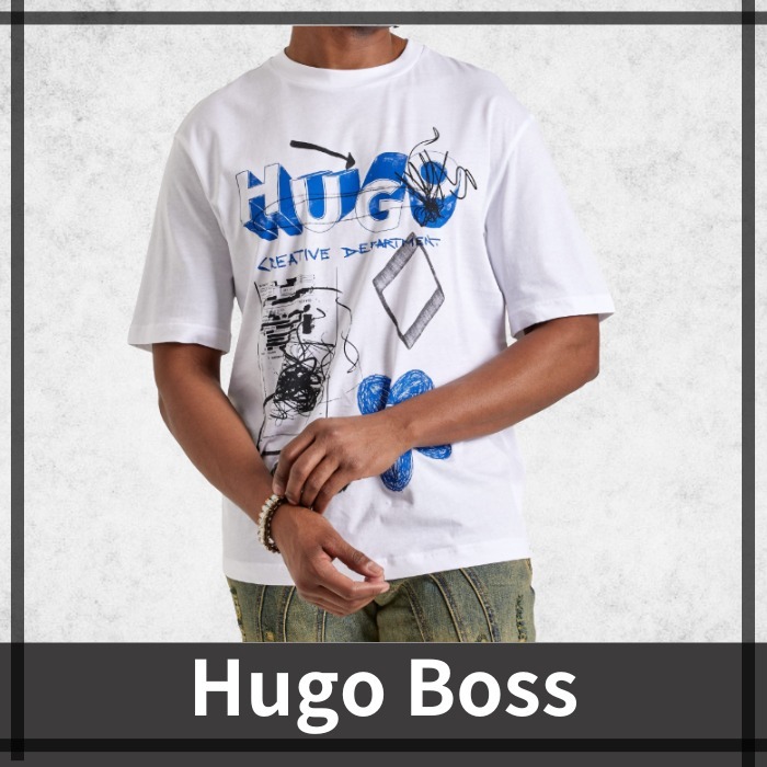 【Hugo Boss】ヒューゴ ロゴ入り グラフィック Tシャツ