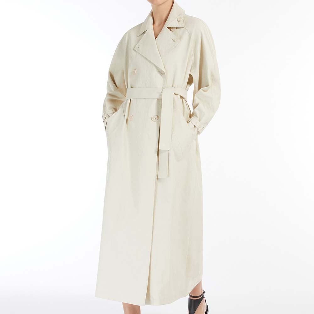 未使用】maxmara ピュアリネン トレンチコート ジレ