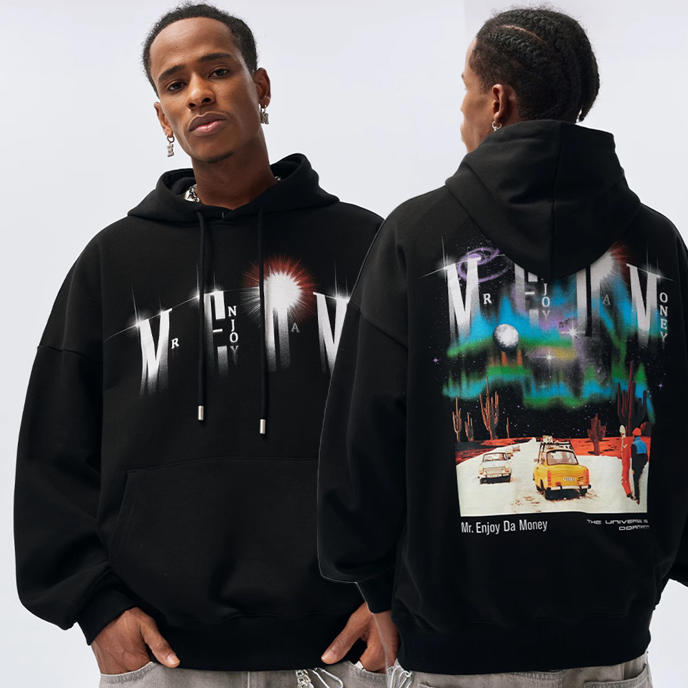 MEDM ロゴプリントジップパーカー 長袖 Tシャツ ロゴ スタジャン