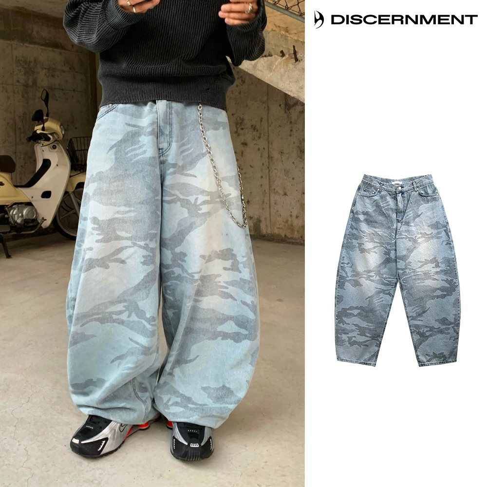 【DISCERNMENT】Tenor camo balloon denim pants