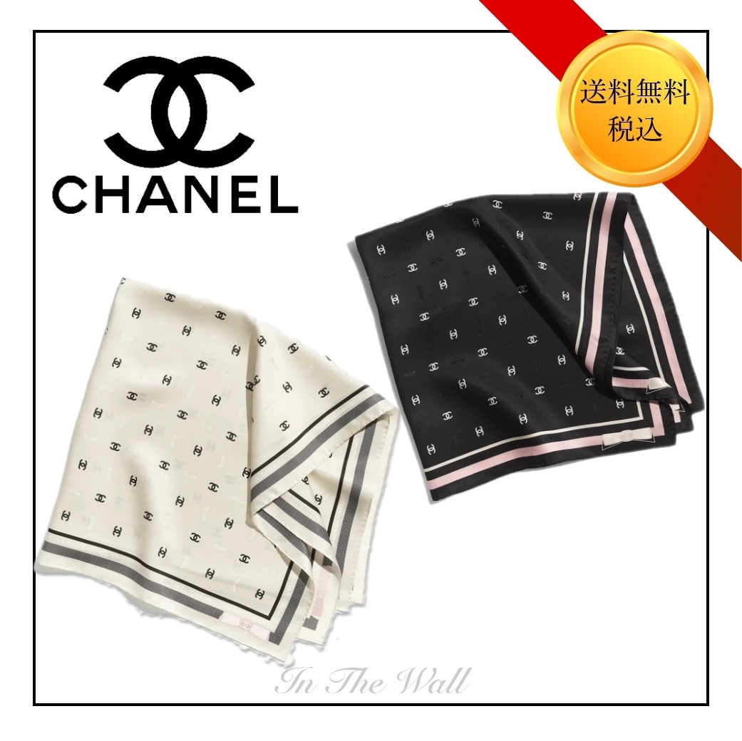 全2色★CCロゴが可愛い♪【CHANEL】25P スクエアスカーフ