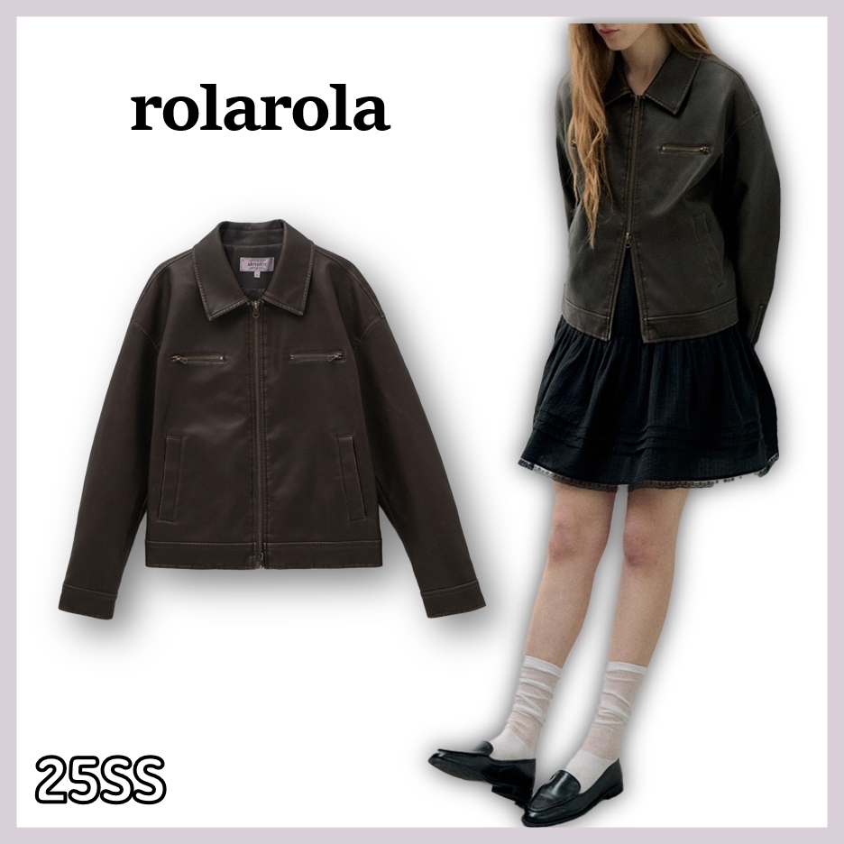 [rolarola] RIDER LEATHER JACKET ★大人気★