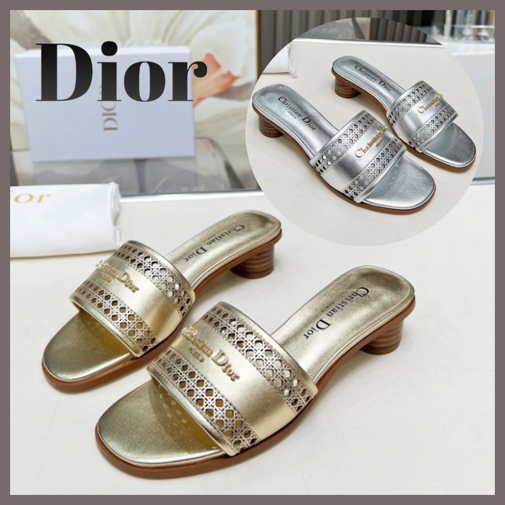 【国内未入荷♪】Dior ゴールド Dレーン ヒールミュール